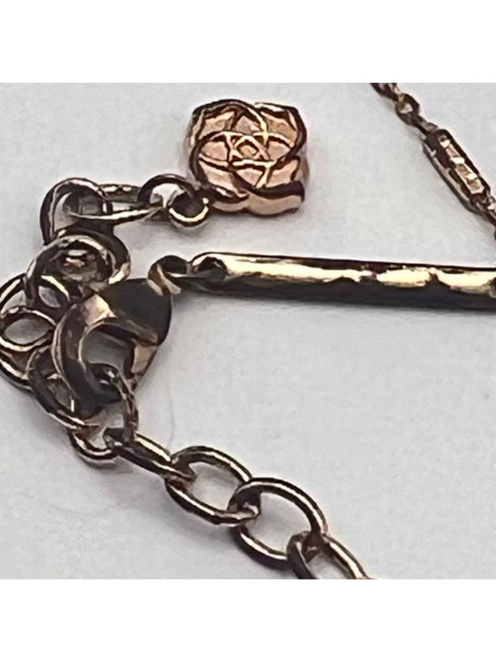 Kendra Scott Iridescent Drusy Necklace Rose Gold Tone 16" + 2" Druzy LOOK READ - Picture 5 of 13